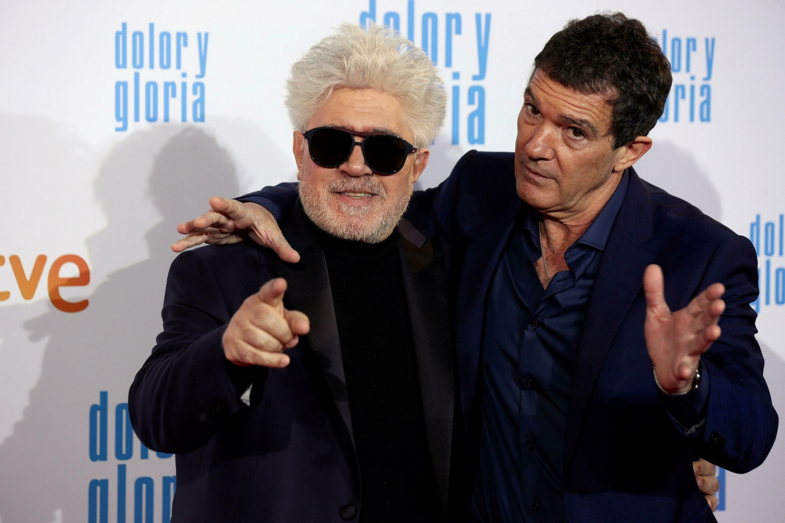 Pedro Almodóvar y Antonio Banderas, la semana pasada, en la presentación de ‘Dolor y gloria’ en Madrid.