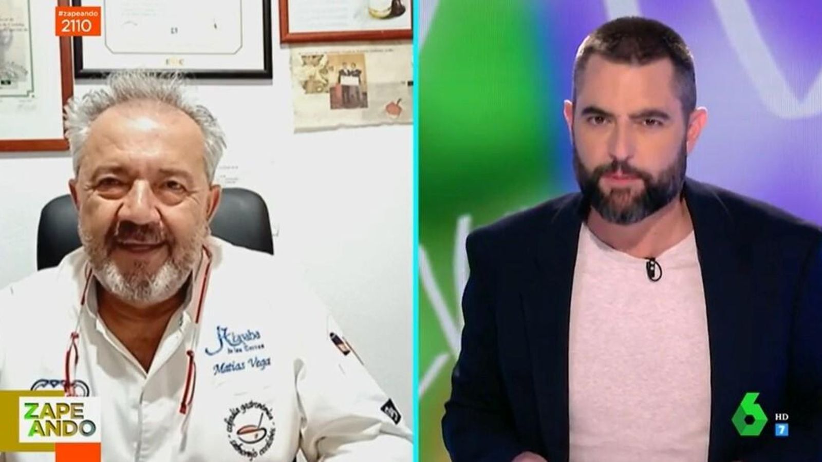 Dani Mateo entrevistó en directo a Matías Vega en 'Zapeando'