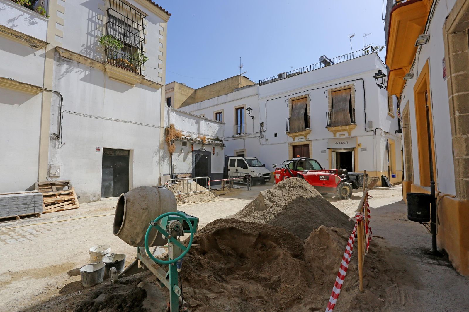 Obras en Jerez, cambio de pavimento en calles del centro