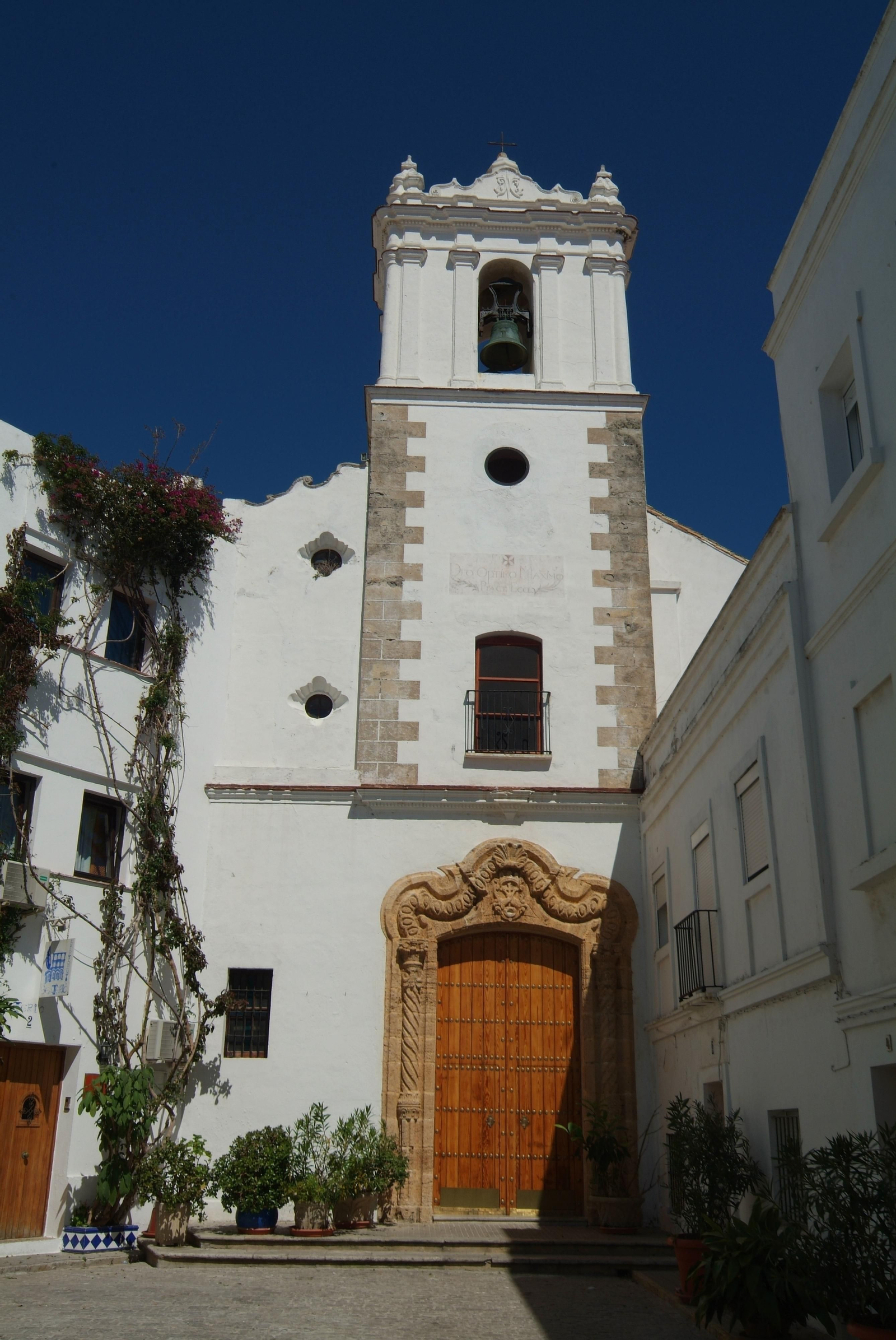La parroquia de San Francisco, en la Plaza del Ángel de Tarifa.