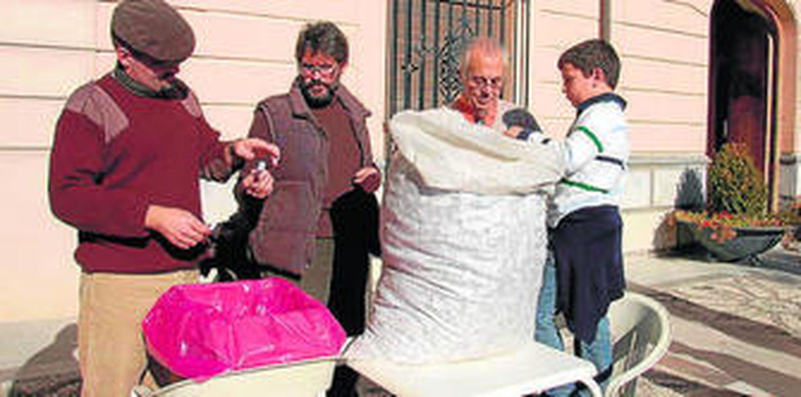 Sorteo del marrano de 185 kilogramos.