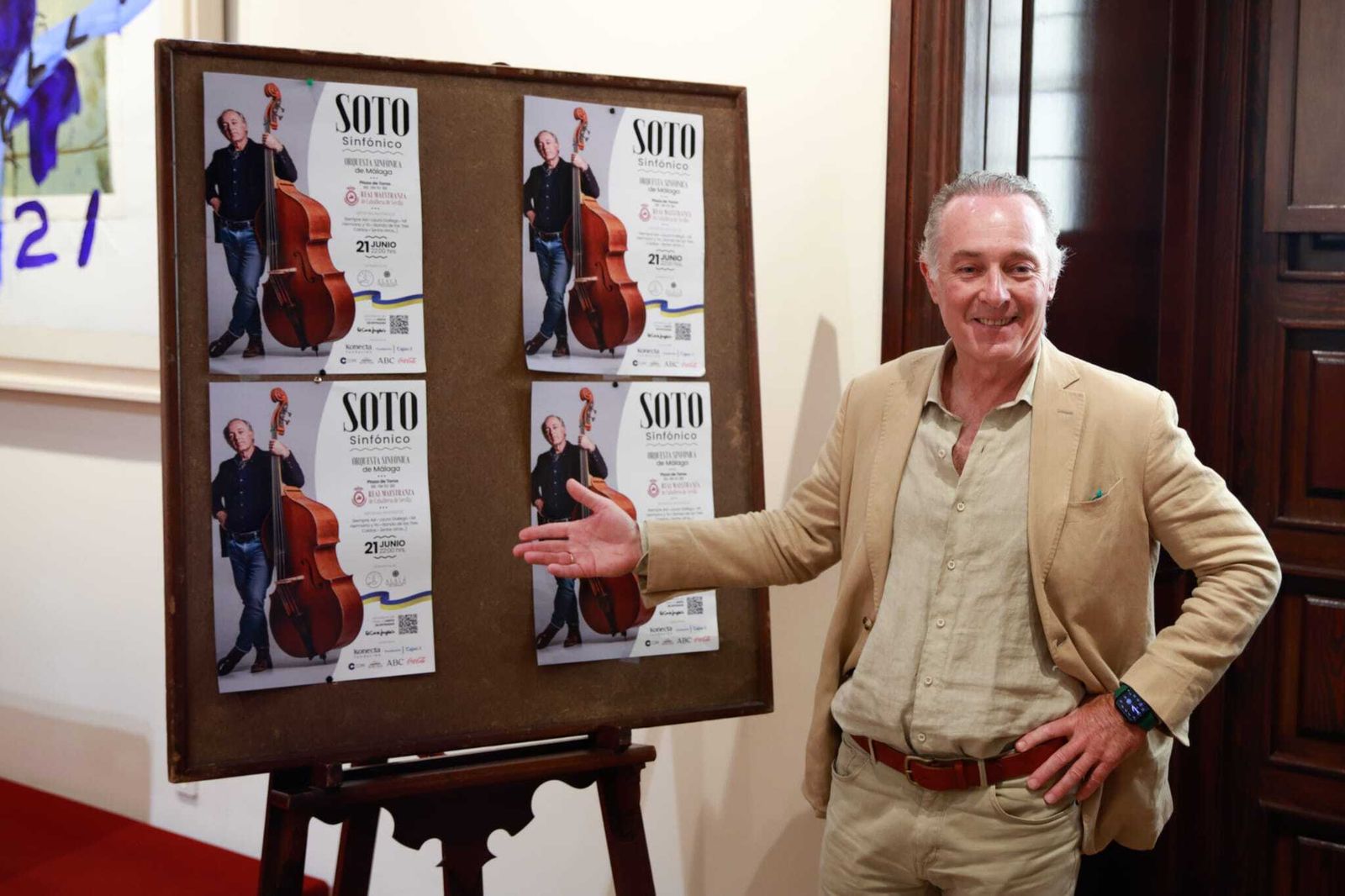 José Manuel Soto en la presentación de su concierto 'Soto Sinfónico' en la plaza de toros de la Maestranza.