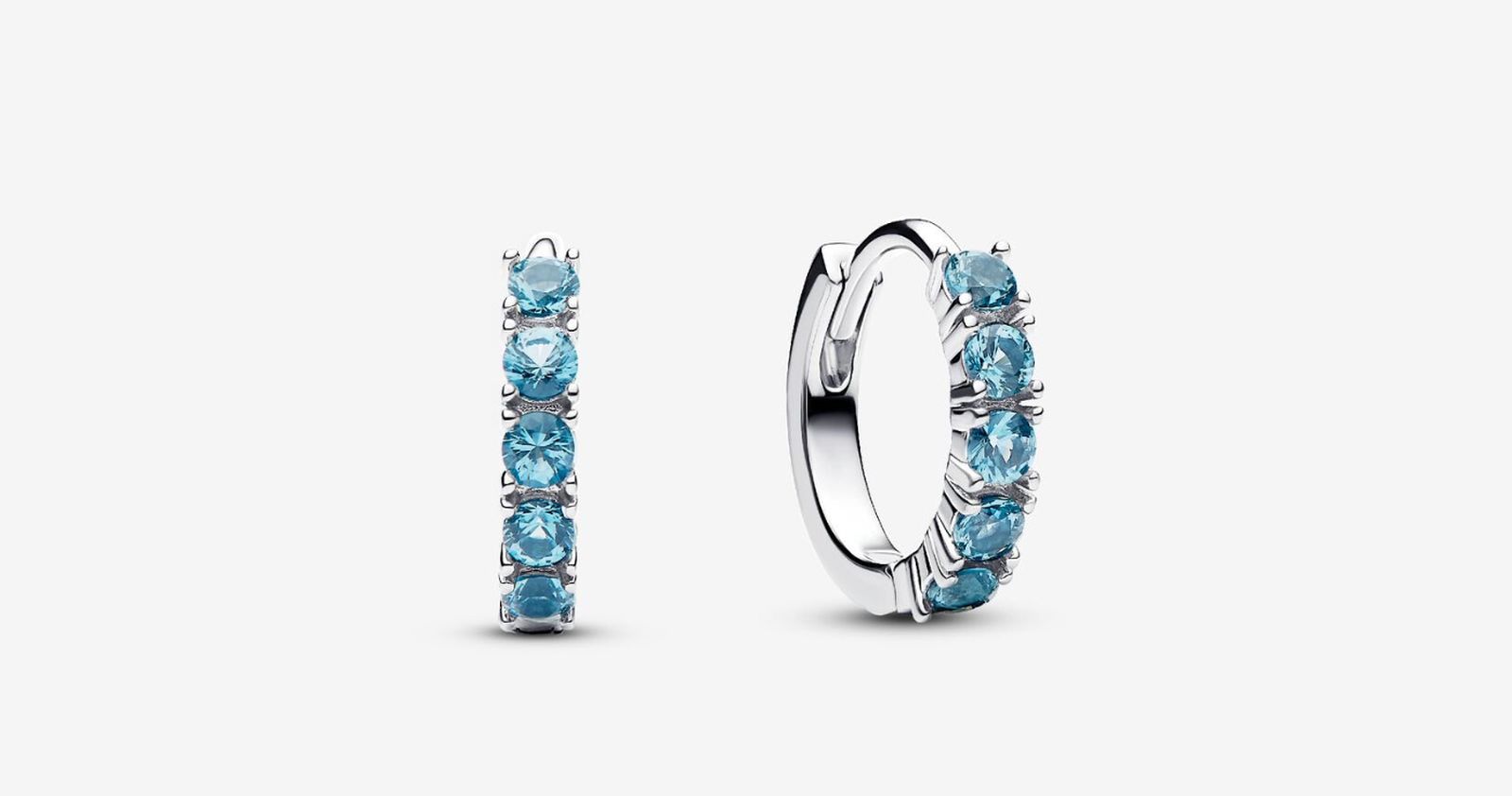 Pendientes abrazo azul claro