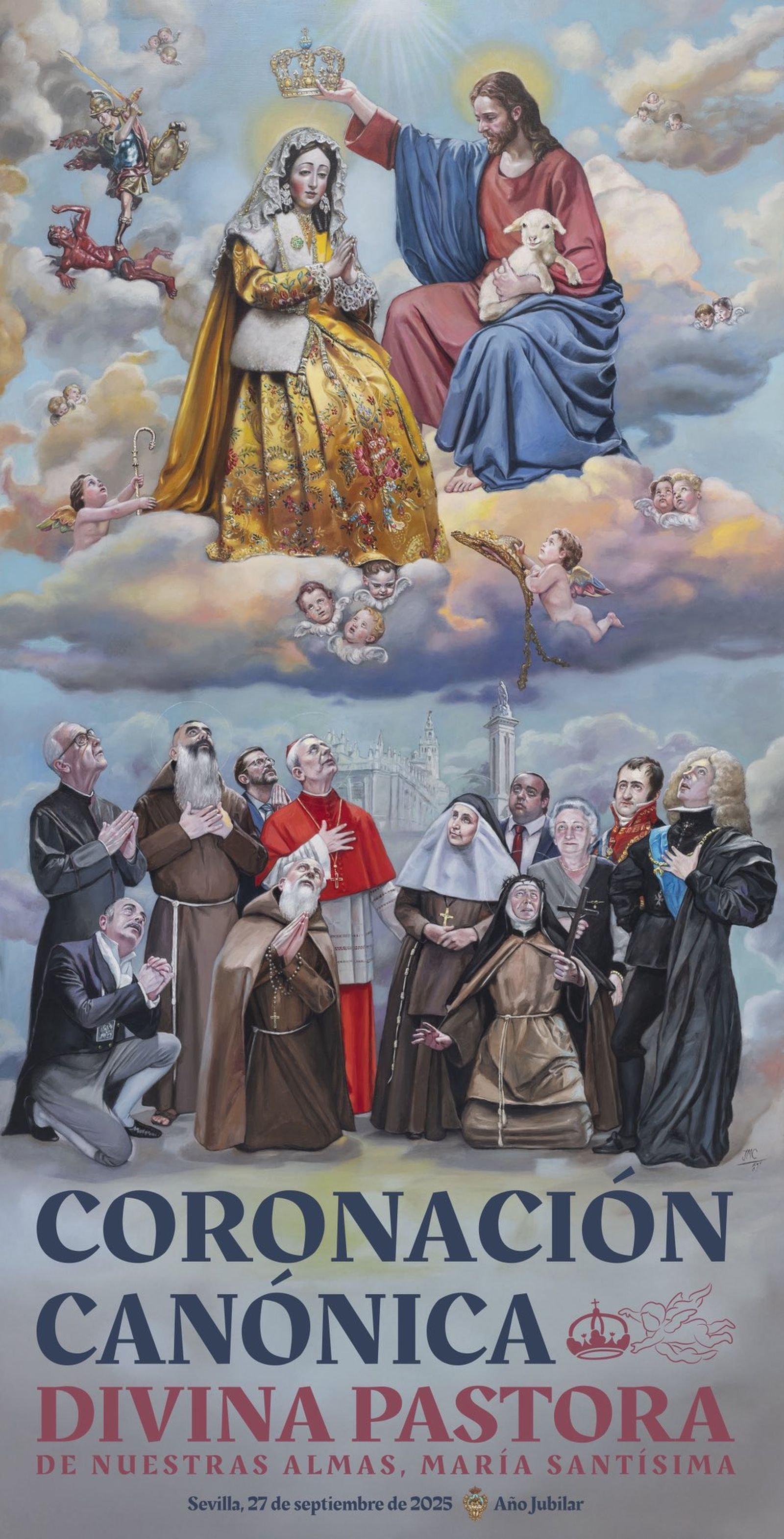 La Divina Pastora protagoniza este cartel, que incluye doce personajes históricos