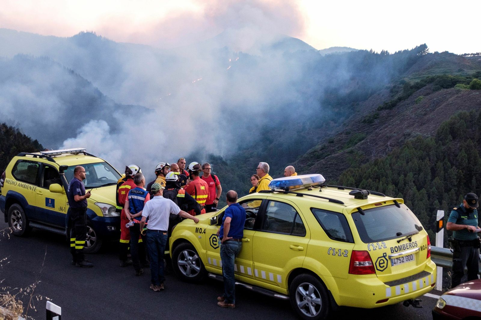 Las imágenes del incendio forestal en Gran Canaria.