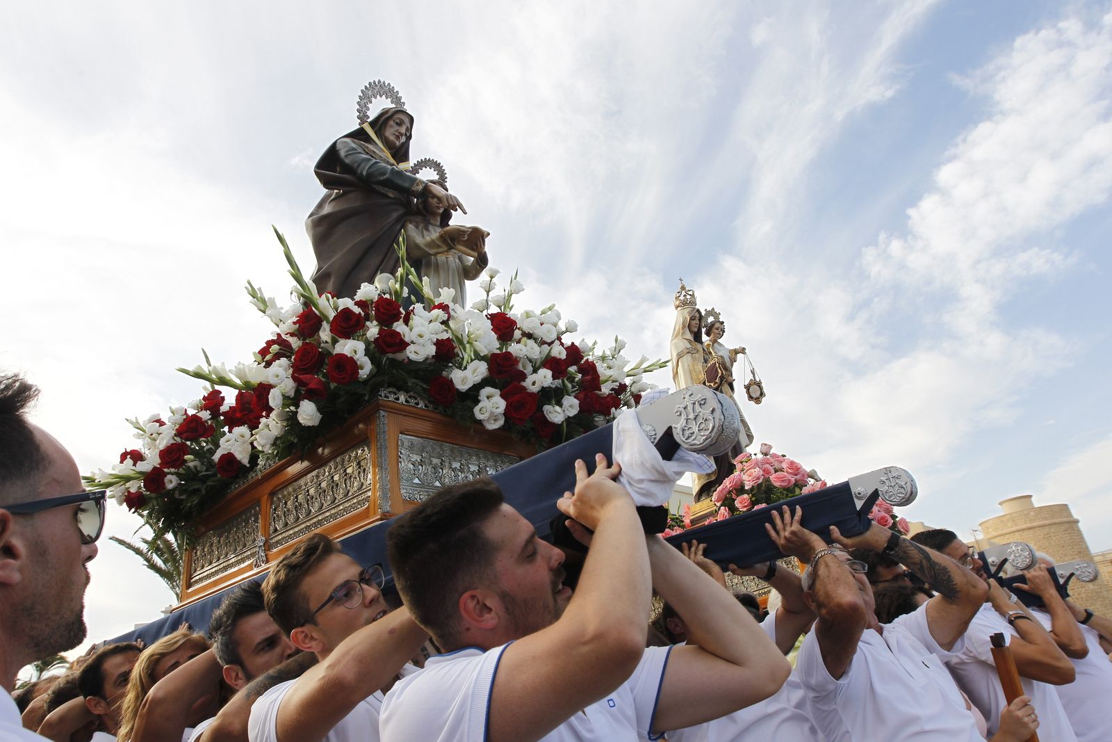 Fotogalería cucaña y procesión Fiestas Santa Ana Roquetas de Mar