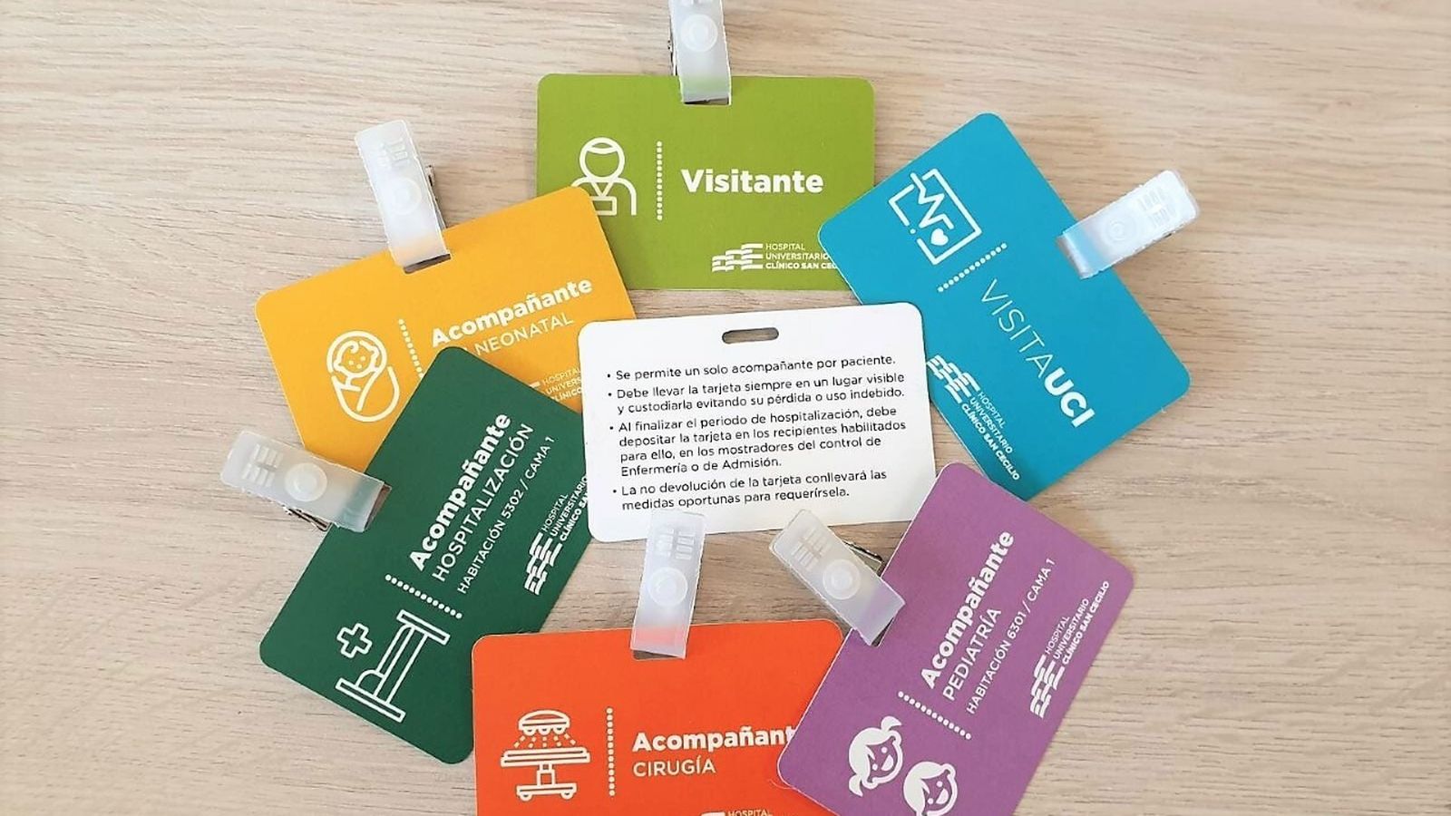 Tarjetas acompañantes.
