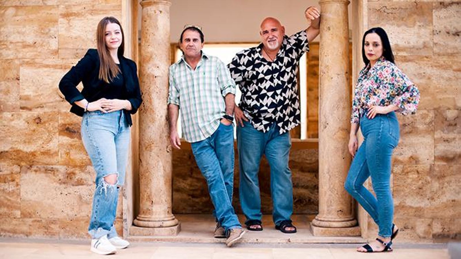 Nazaret, Andrés, Miguel y Nuria, equipo técnico de 'Rédito maldito', 2024