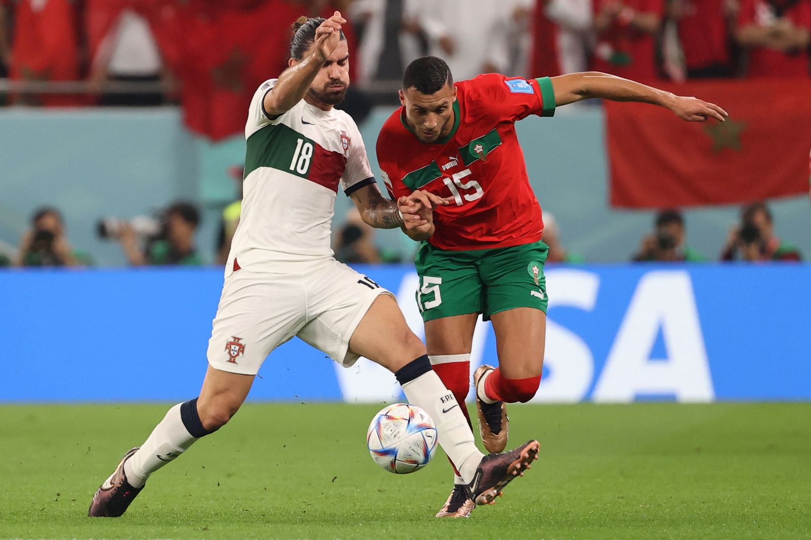 Las imágenes del Marruecos - Portugal de los cuartos de final del Mundial de Qatar