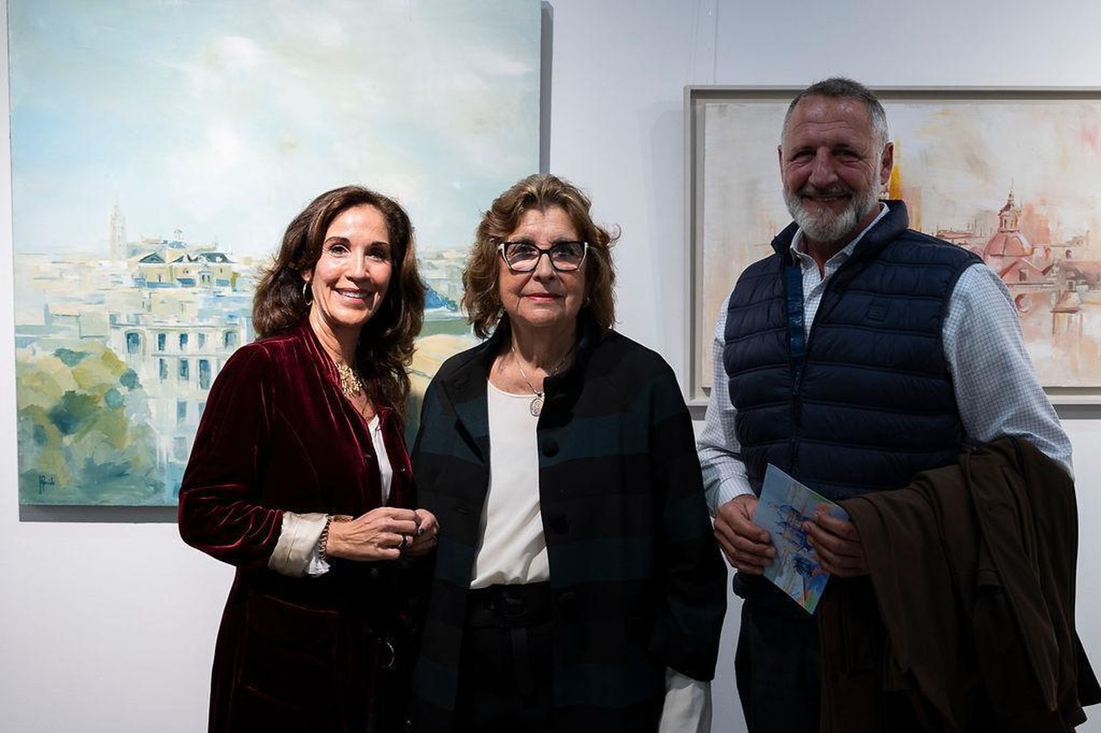 Isabel Garrido, Trini Pérez, comisaria de Sala Patricio  y Luis Narbona, director de Nuevo Negocio de Howden