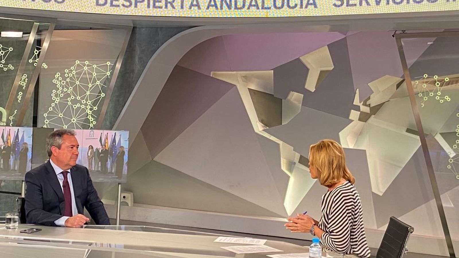 Juan Espadas durante la entrevista concedida a Canal Sur.