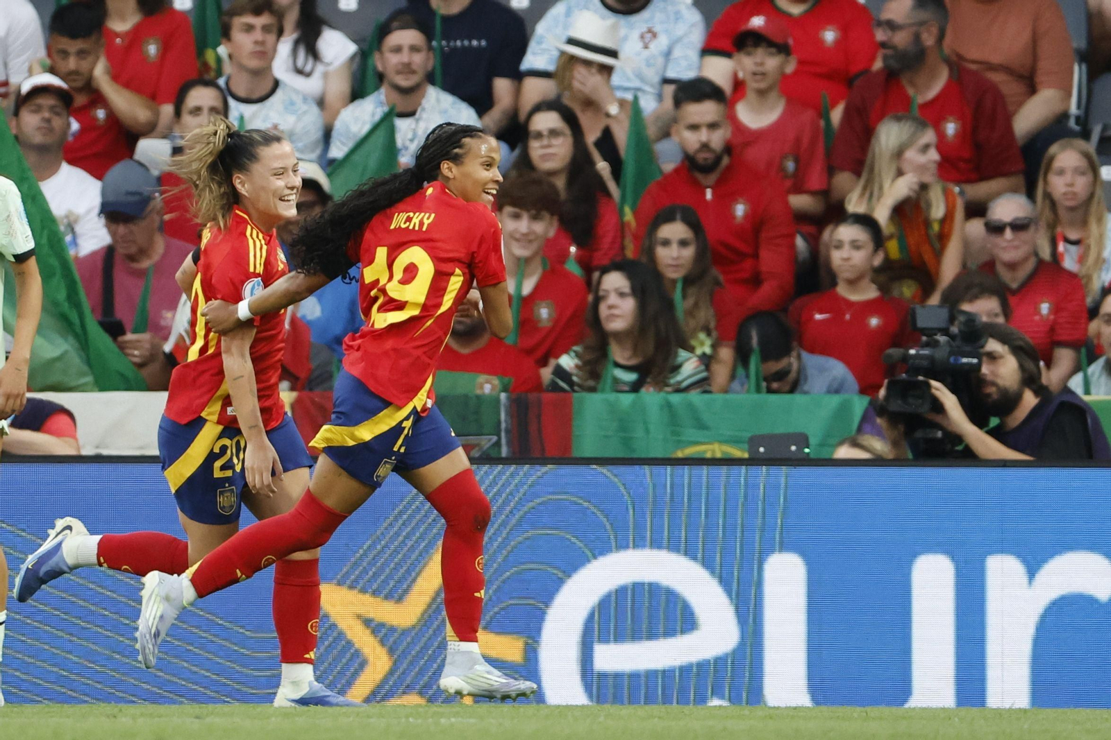 Las fotos del España - Portugal en la Eurocopa femenina
