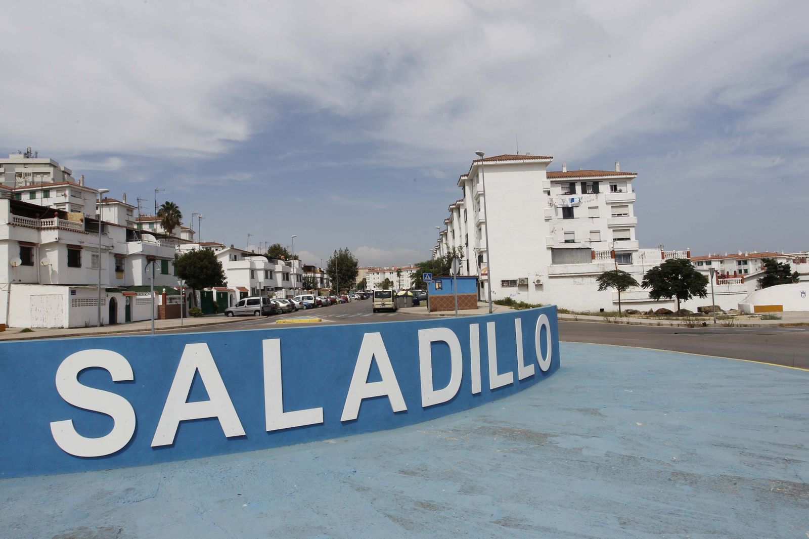 Entrada al popular barrio de El Saladillo, en Algeciras.