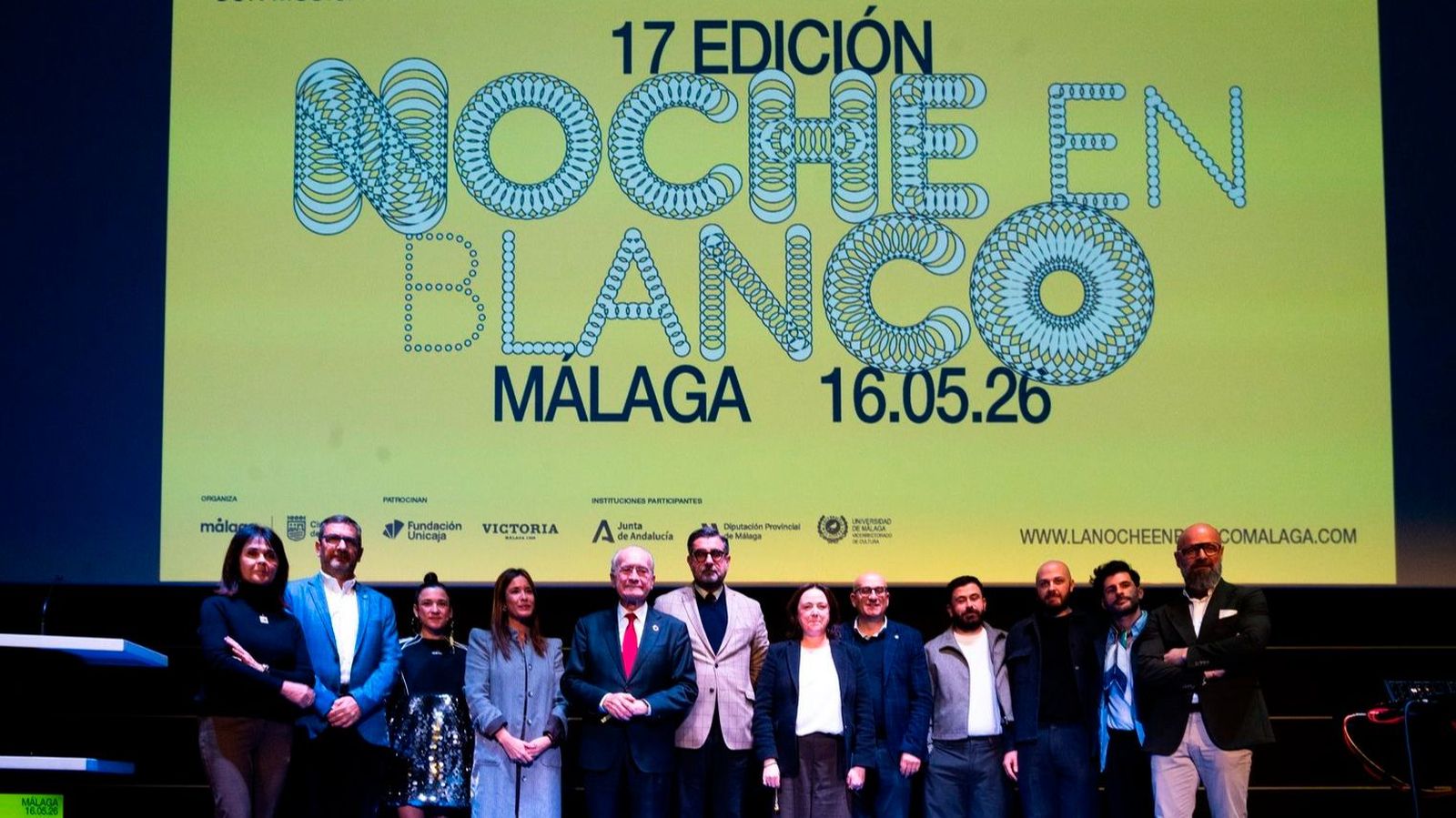 Presentación de la imagen de la Noche en Blanco de Málaga