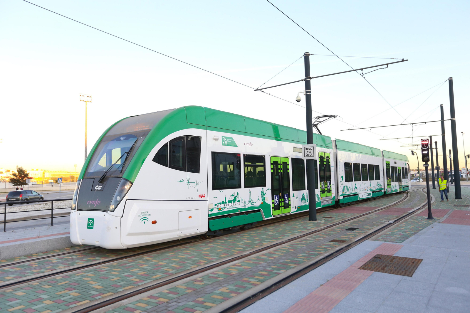 Las imágenes de las pruebas del tranvía por Chiclana