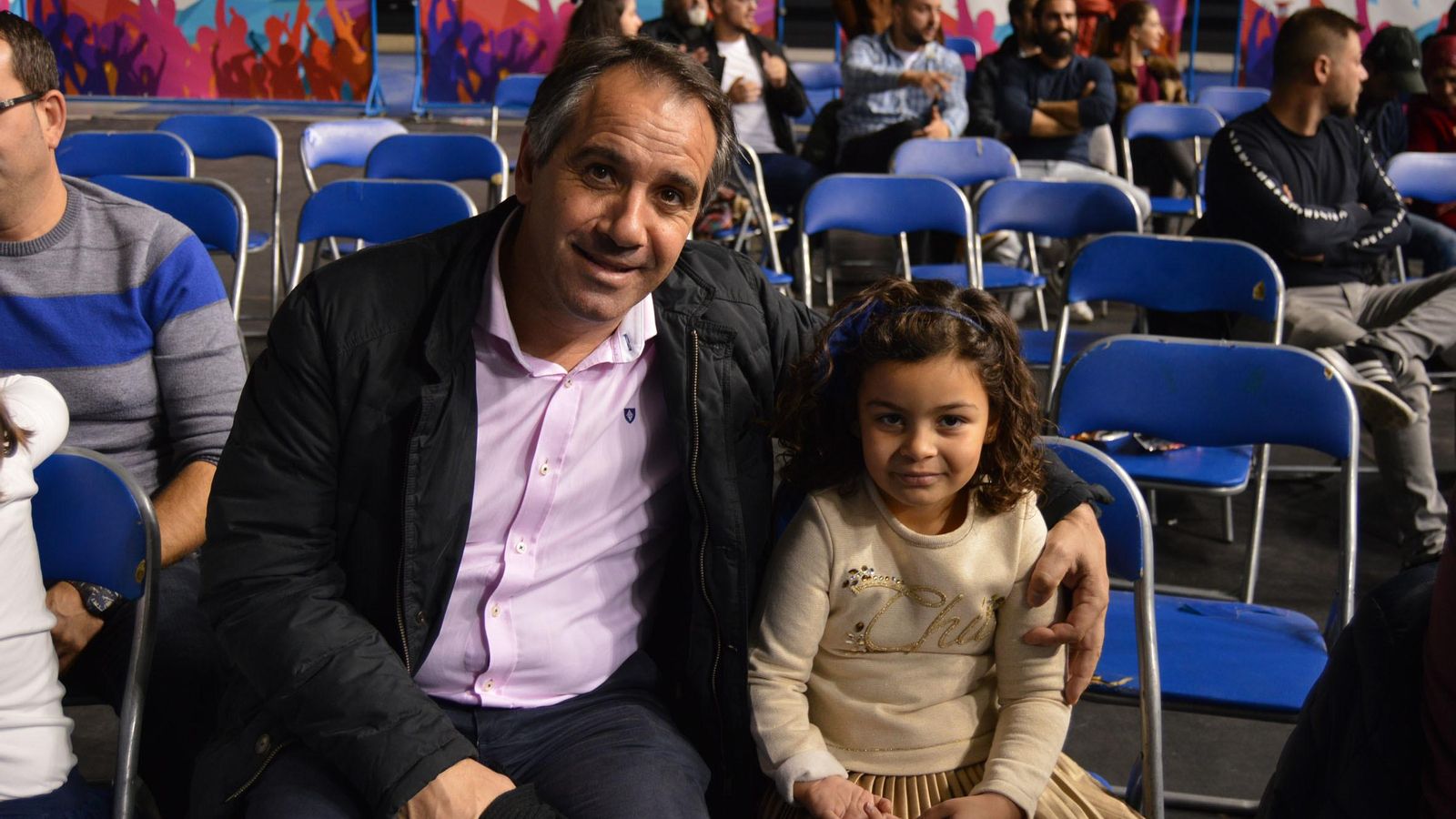 Juanjo Segura y la niña Daniela.