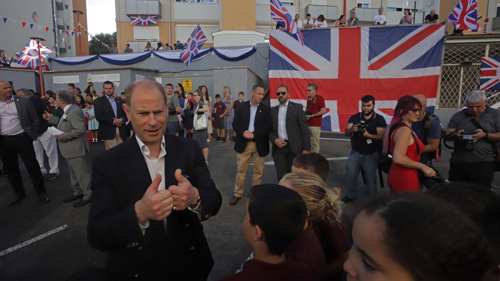 Fotos de la visita de los condes de Wessex a Morish Castle Estate en Gibraltar