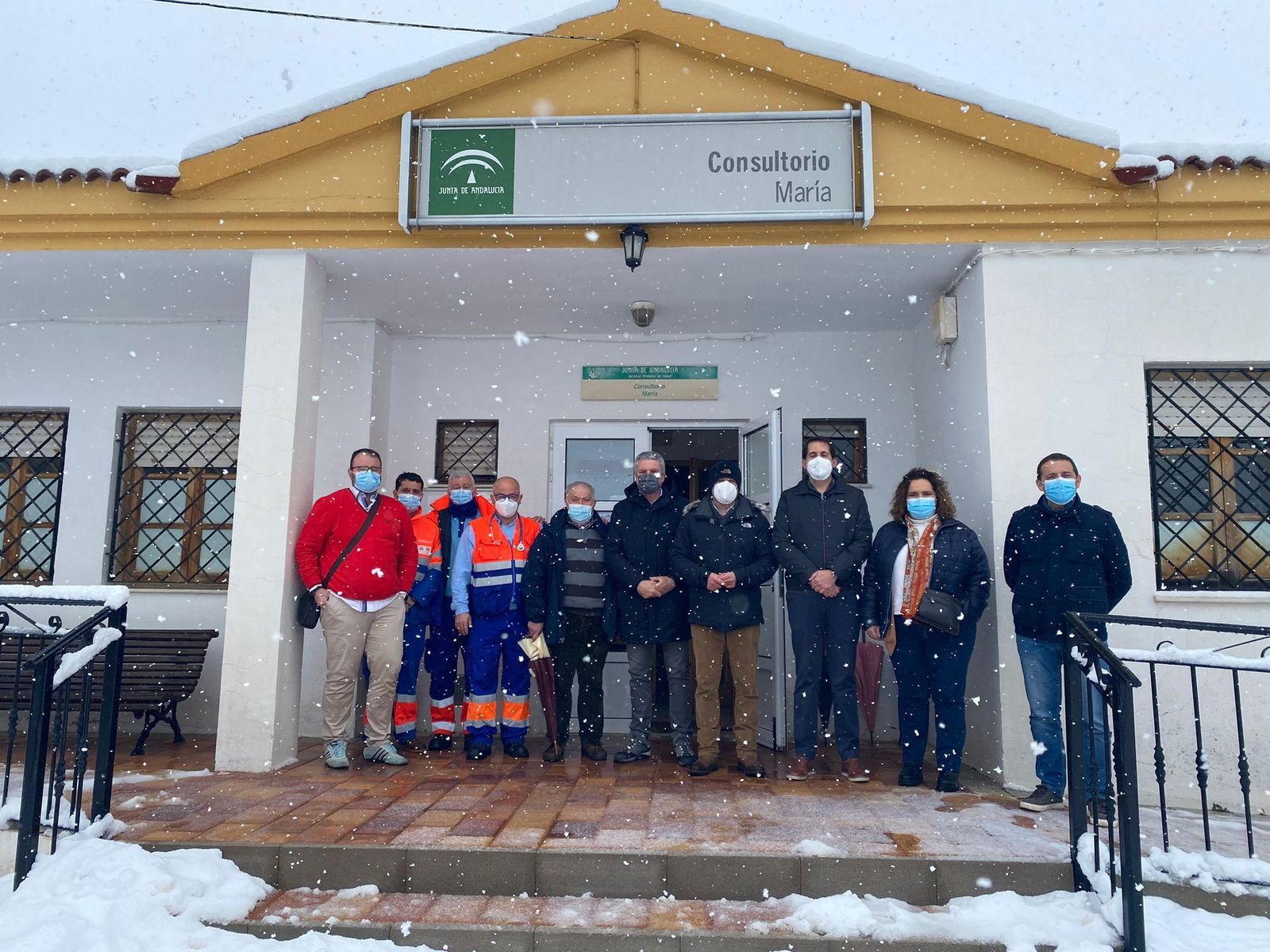 Momento de la visita al consultorio de María.