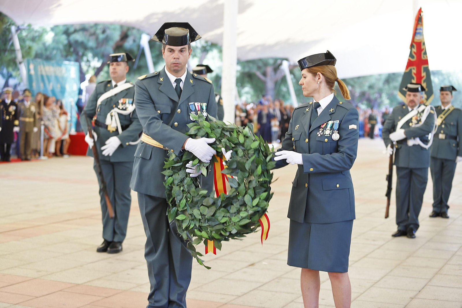 Imágenes de los actos de la Guardia Civil  en Huelva 12 de octubre, Día del Pilar