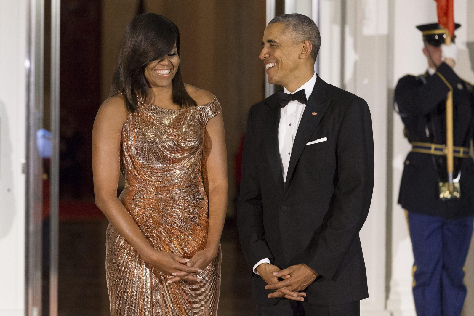 Barack y Michelle Obama, antes de una cena de Estado el pasado octubre. Barack y Michelle Obama, antes de una cena de Estado el pasado octubre.