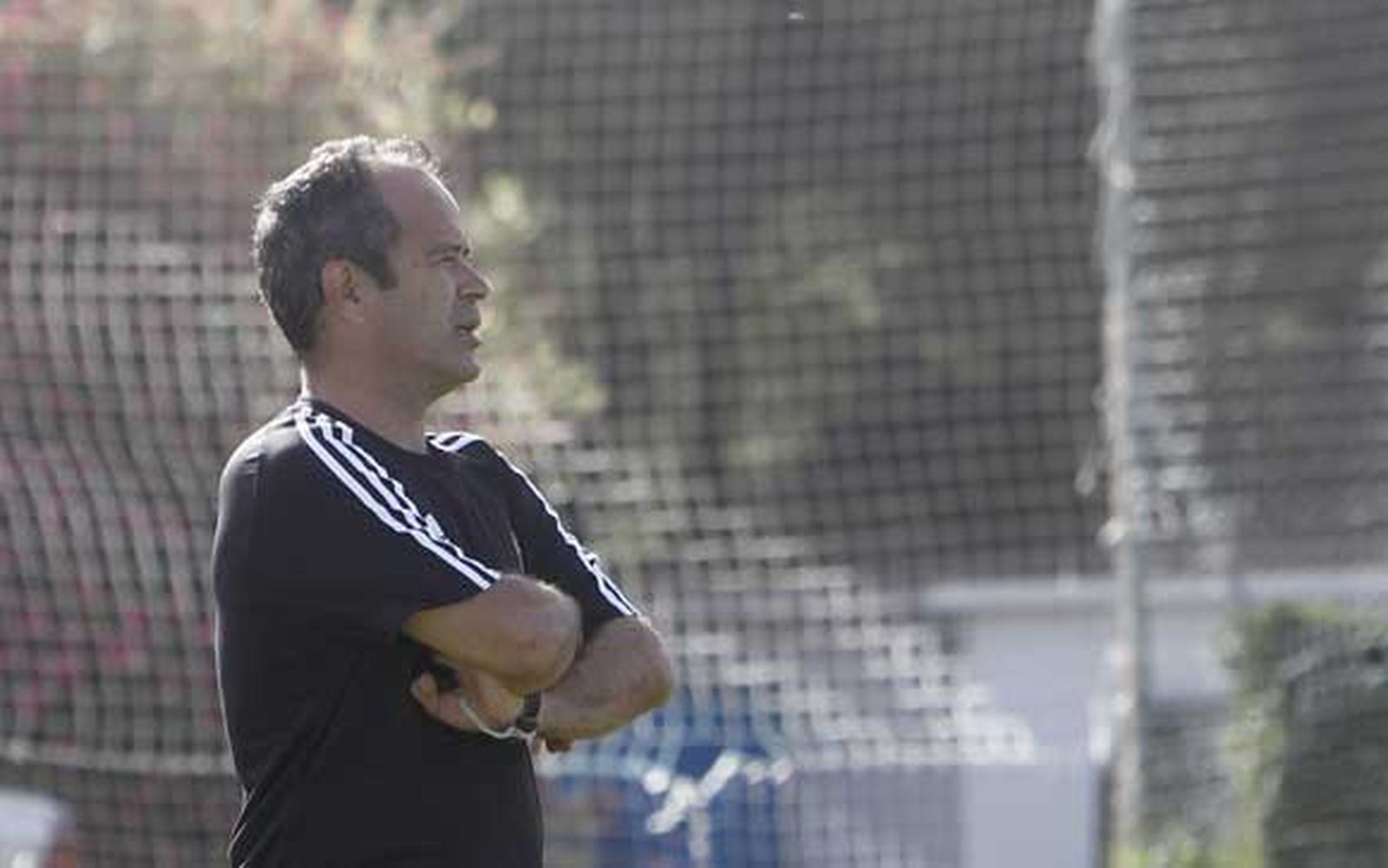 Álvaro Cervera, en un entrenamiento en El Rosal.