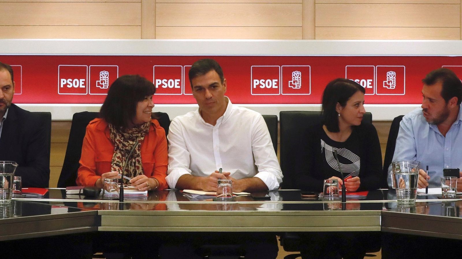 La Ejecutiva del PSOE, reunida en Ferraz.