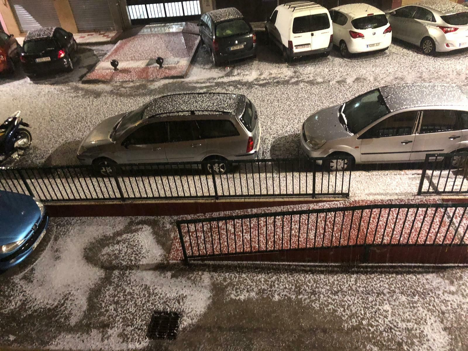 Fotos de la fuerte granizada registrada en Málaga