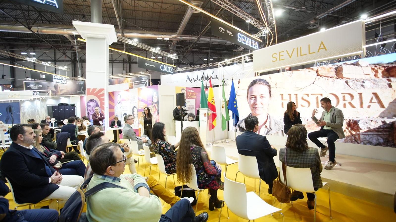 Una de las presentaciones en el stand de la provincia de Sevilla