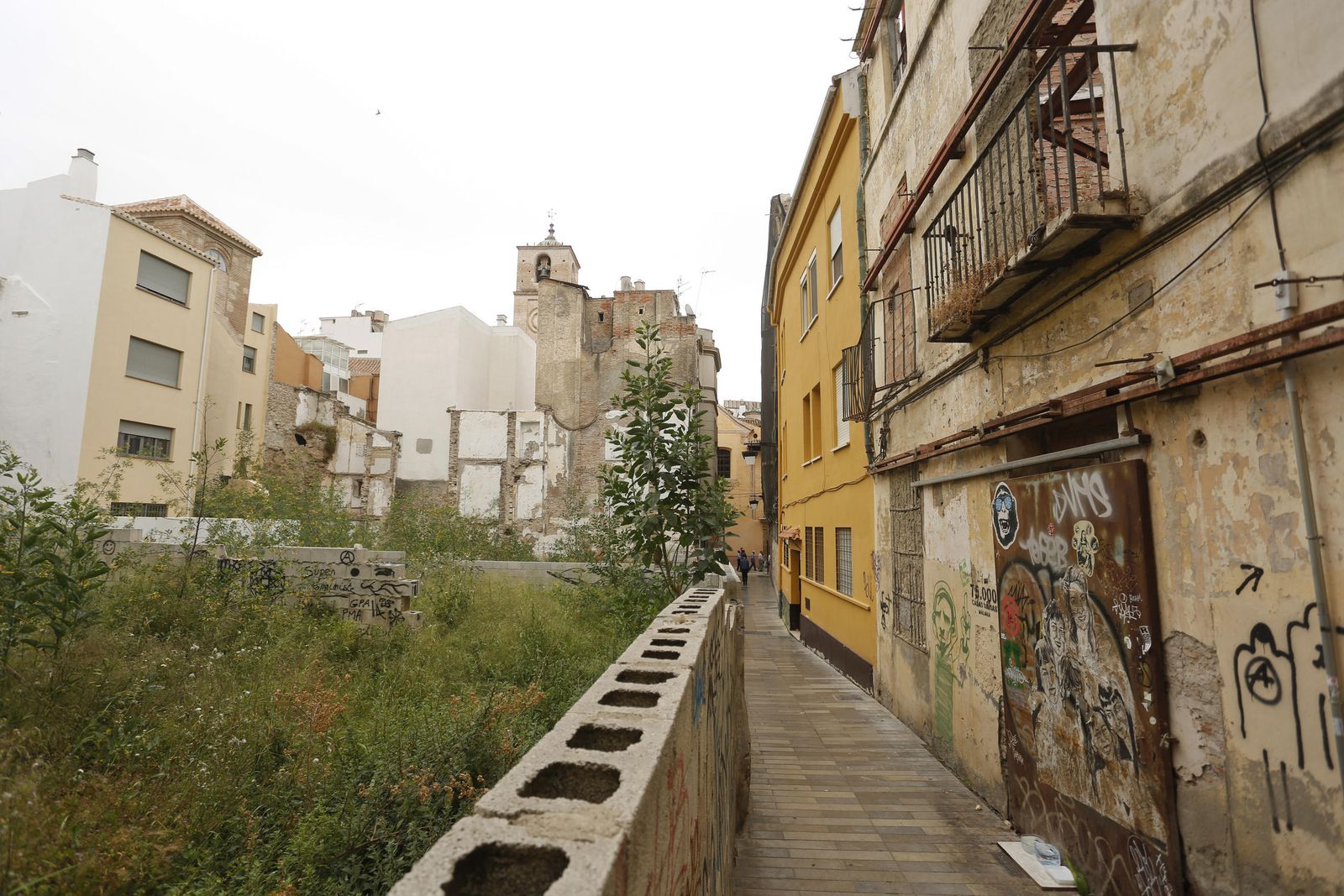 Maleza y abandono a pocos metros del trazado turístico y a mayor gloria de la paradoja.