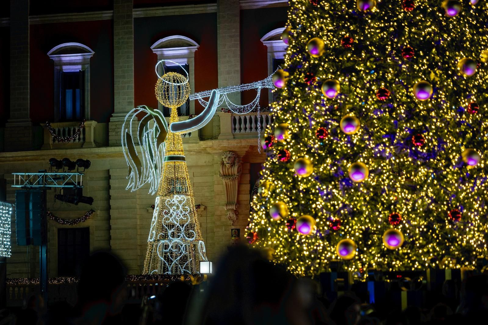 Un detalle del alumbrado navideño del año pasado en San Fernando.