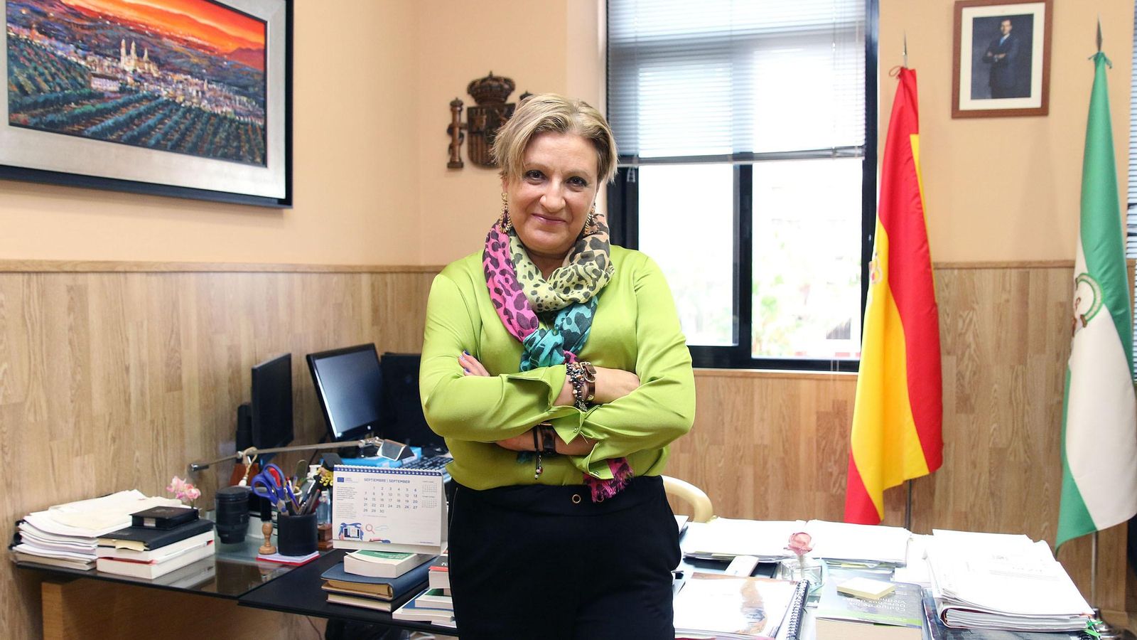 Lourdes Molina en su despacho de la Audiencia Provincial durante la entrevista.