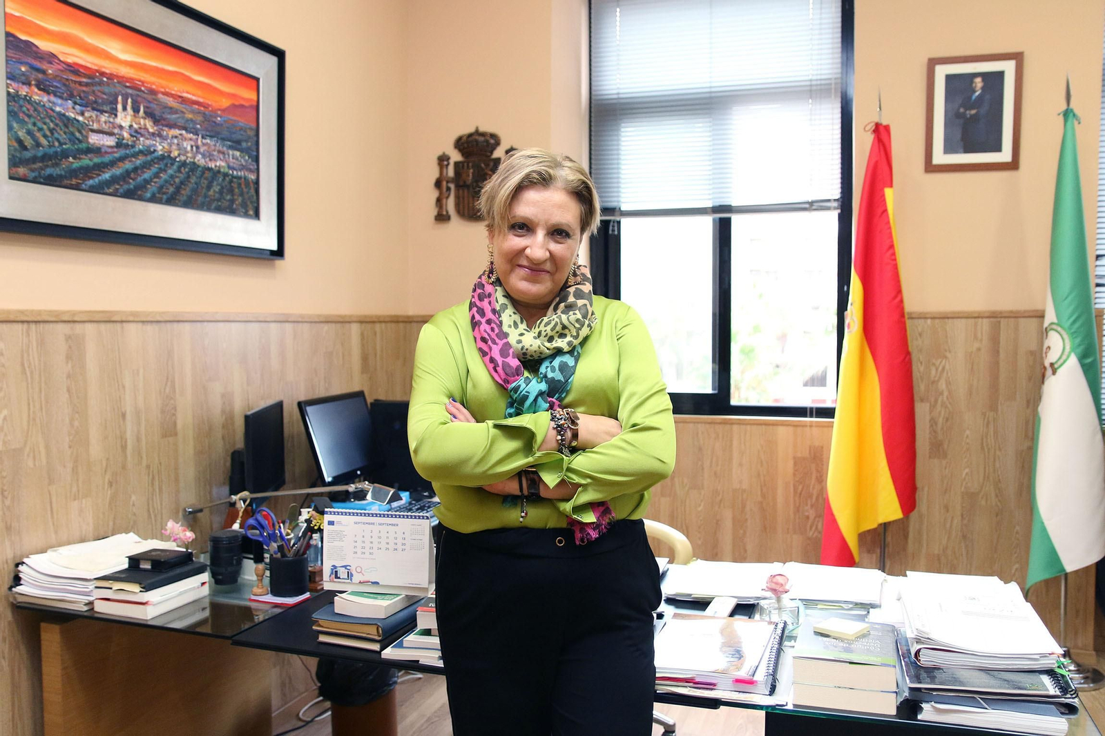 Lourdes Molina en su despacho de la Audiencia Provincial durante la entrevista.