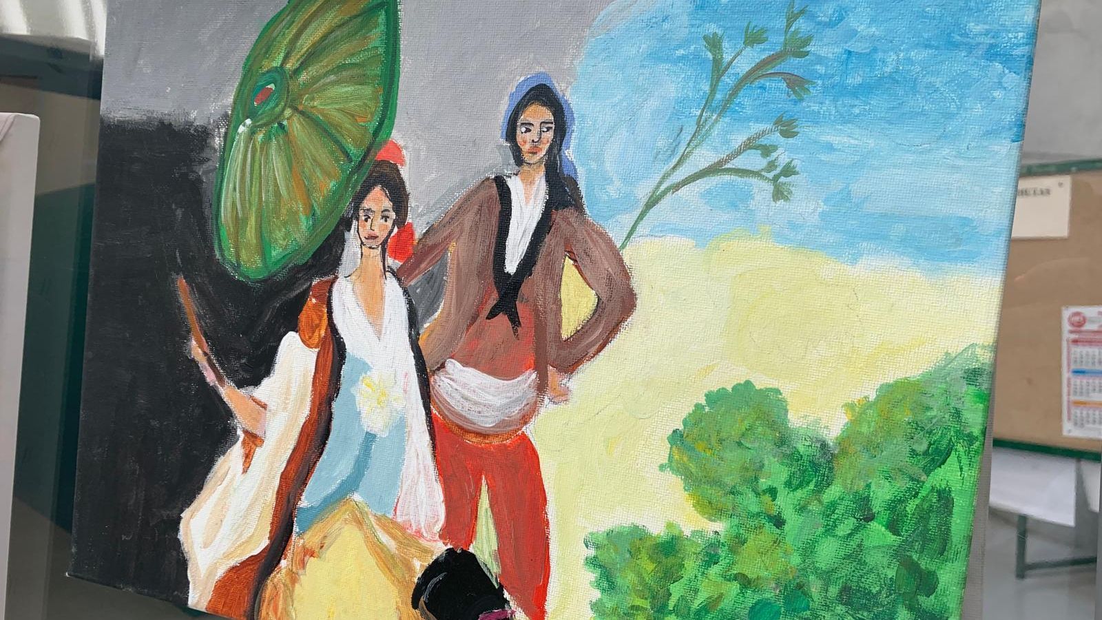 Otra de las obras que han creado los alumnos del centro y que se encuentra expuesta en el mismo colegio.