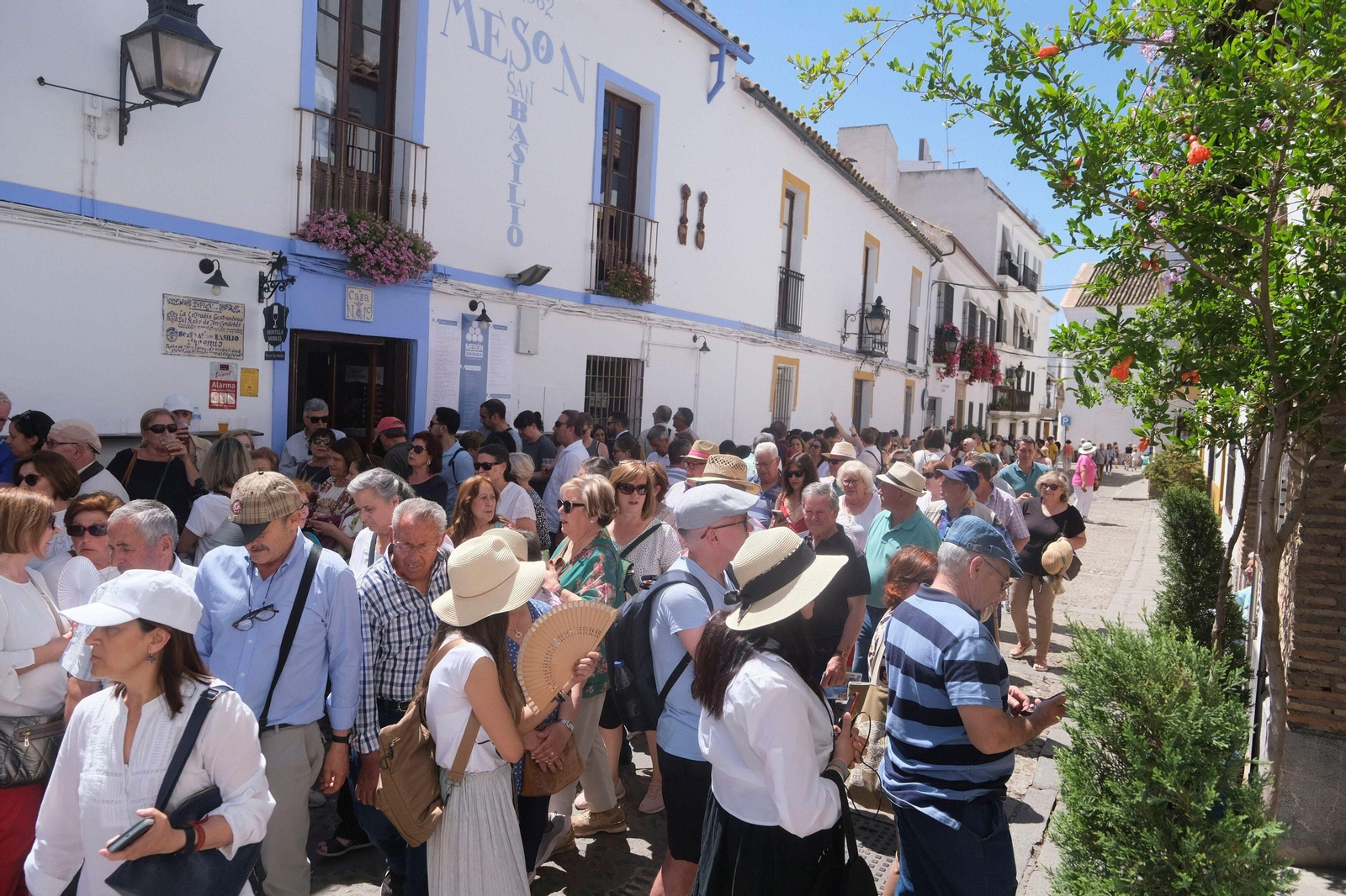 Numerosos turistas hacen cola para visitar los patios de San Basilio. Numerosos turistas hacen cola para visitar los patios de San Basilio.