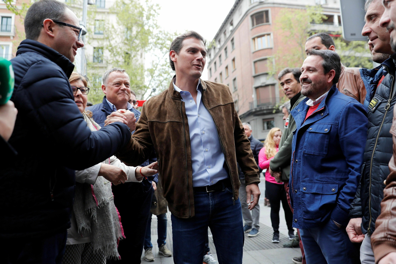 El líder de Ciudadanos Albert Rivera, durante la manifiestación contra la despoblación de la 'España vaciada', este domingo en Madrid El líder de Ciudadanos Albert Rivera, durante la manifiestación contra la despoblación de la 'España vaciada', este domingo en Madrid