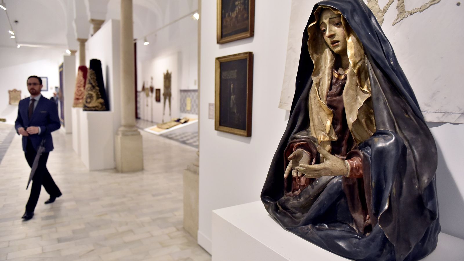 La antigua Virgen de la Concepción en una exposición organizada hace unos años por la hermandad.