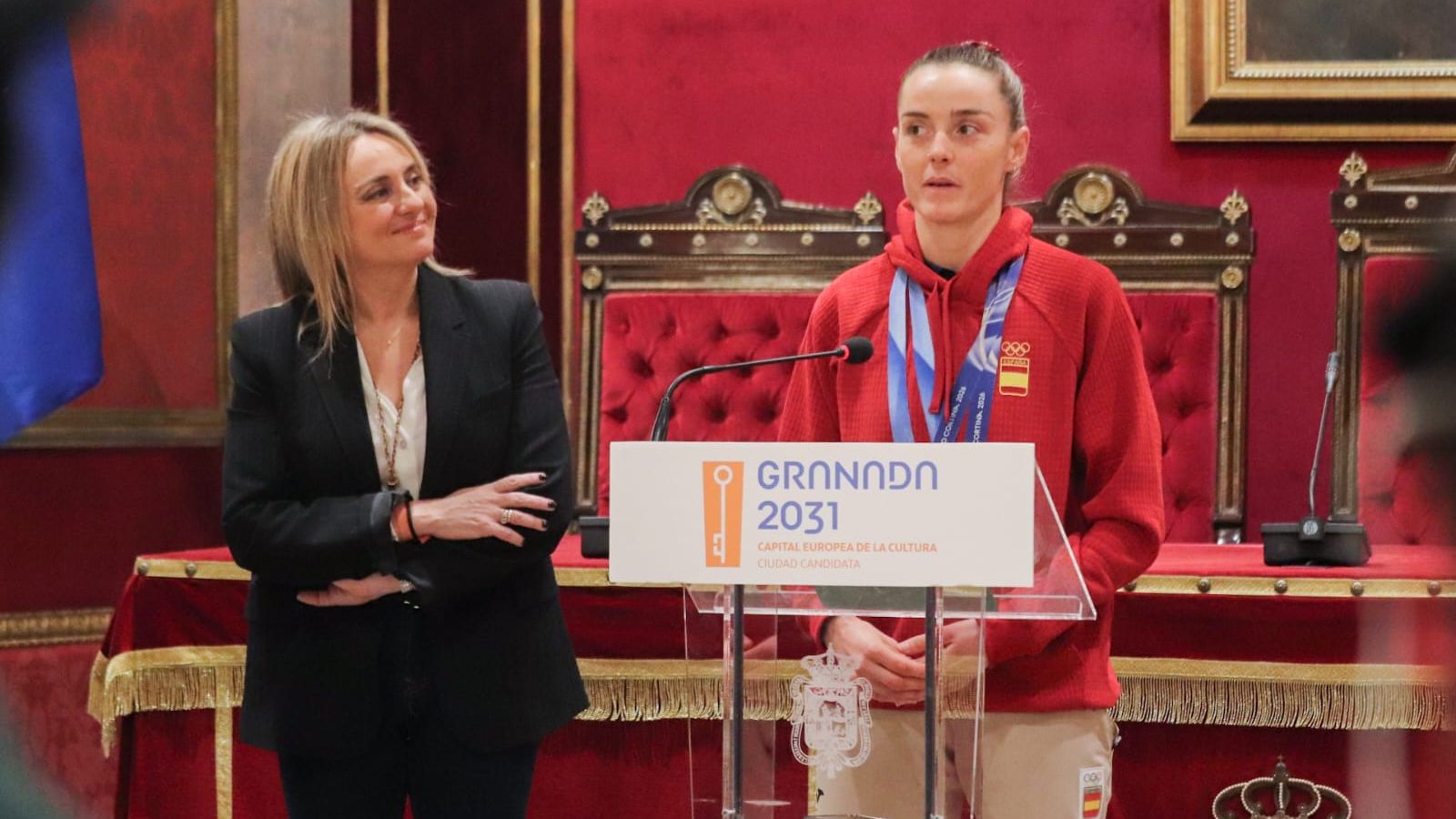 Carazo y Alonso durante el acto