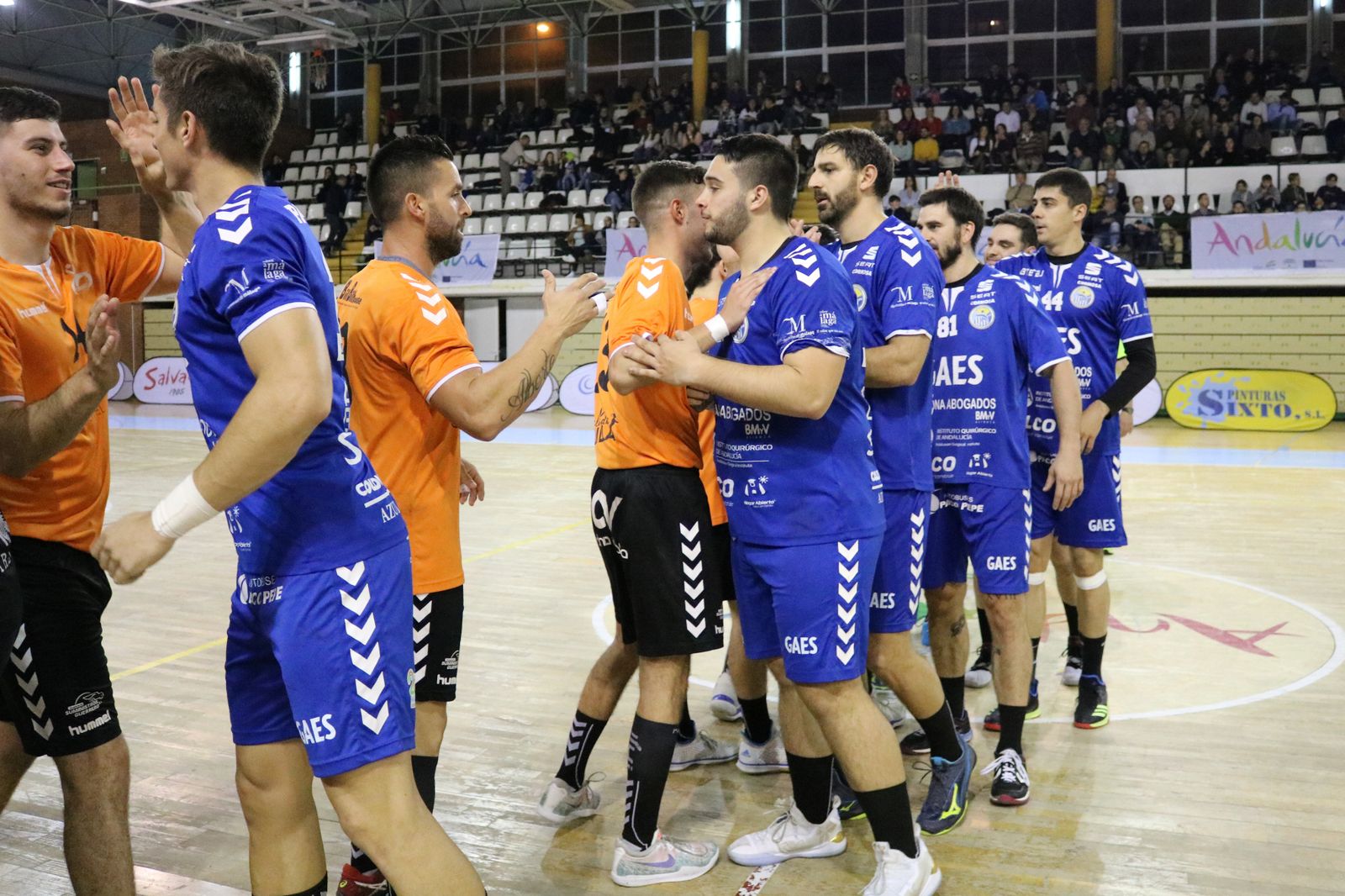Los jugadores del GAES Málaga, en un partido anterior.