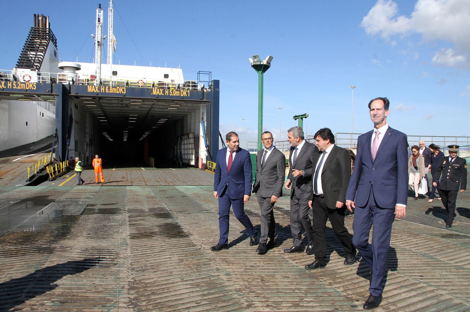 Balearia,  Fred Olsen y el Puerto de Huelva presentan la nueva línea entre Huelva y Canarias, en imágenes