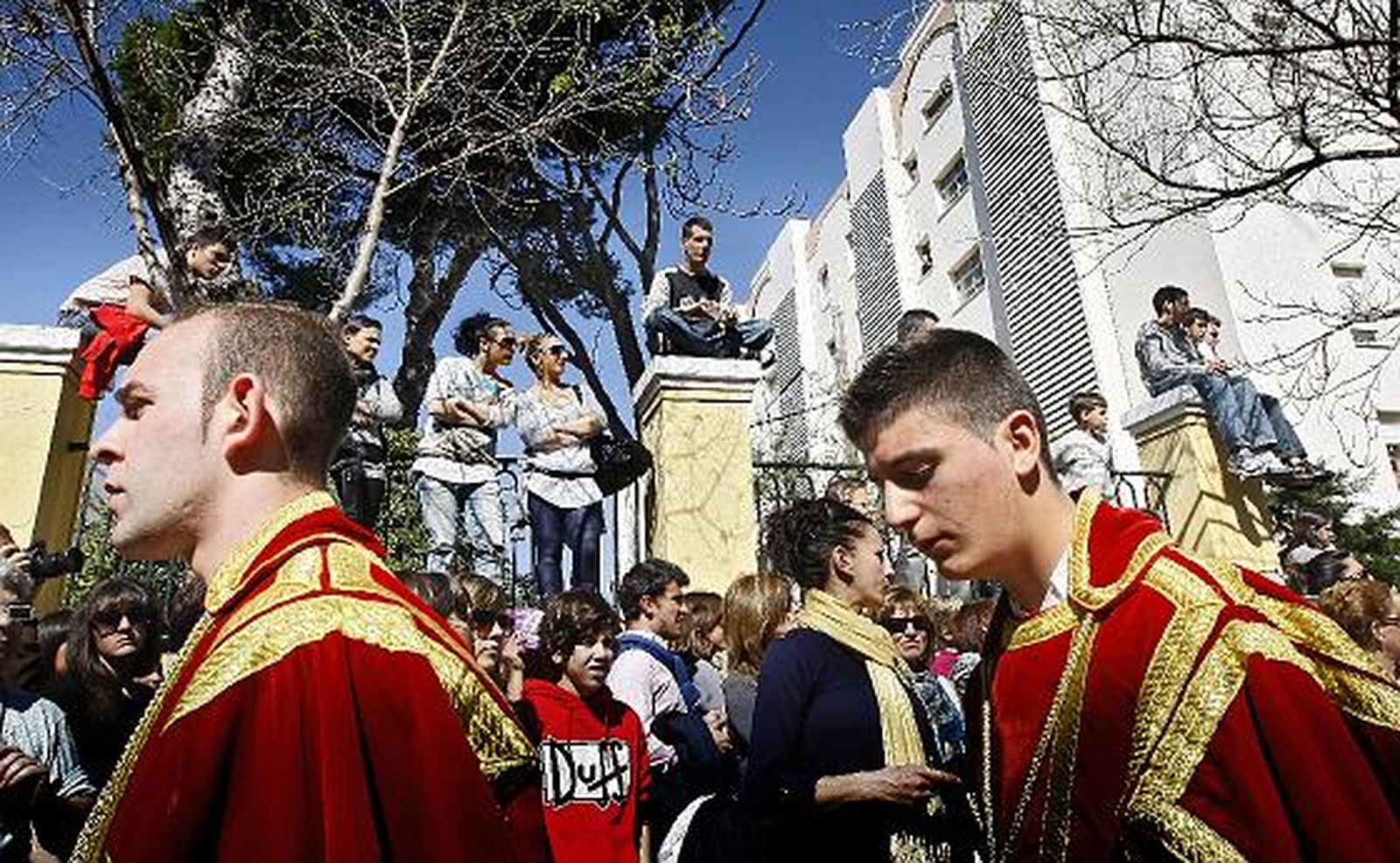Salida de la hermandad de la Oración en el Huerto de la iglesia de San Severiano.

Foto: Julio Gonzalez
