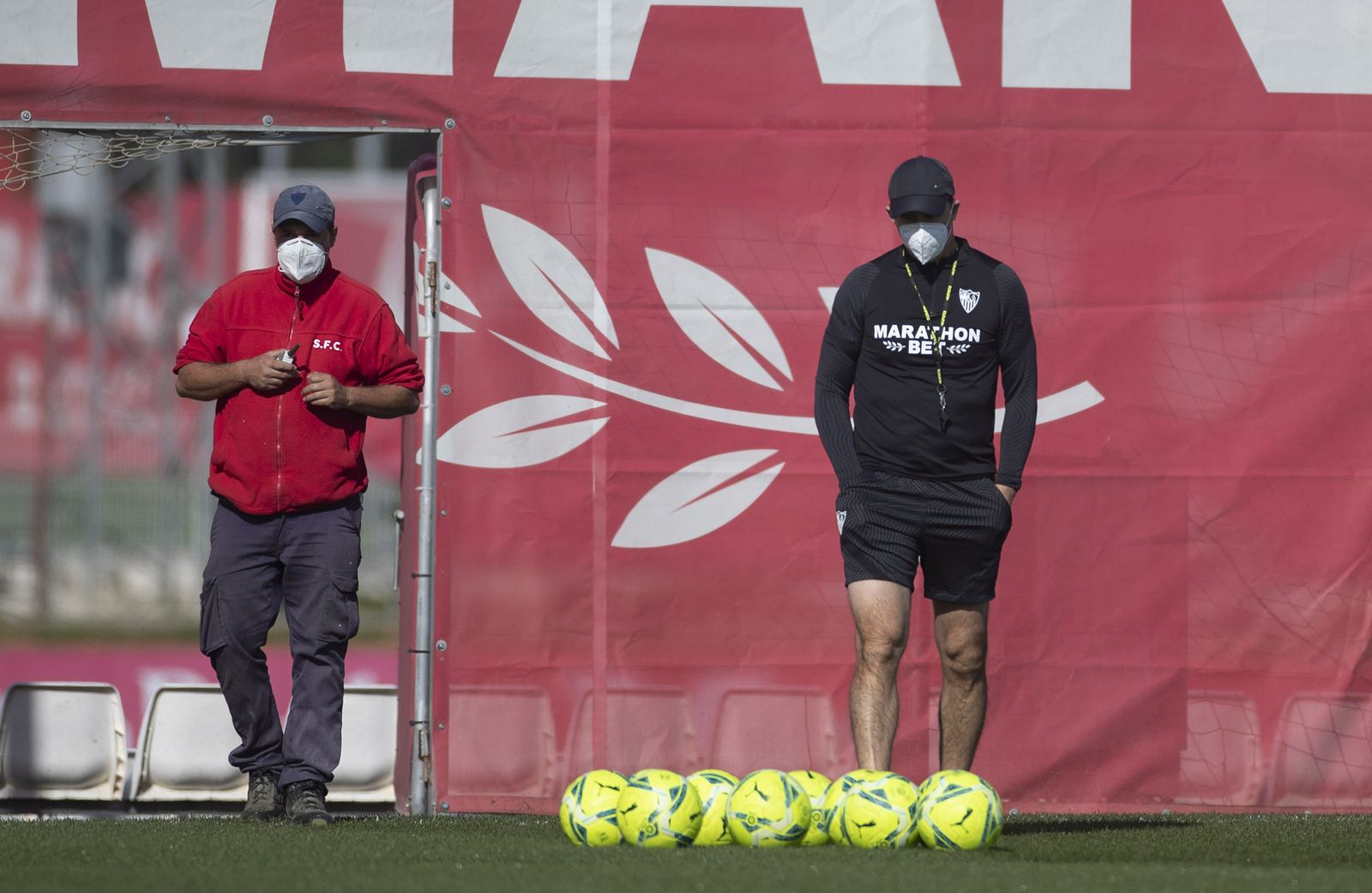 Julen Lopetegui, en un entrenamiento del Sevilla.