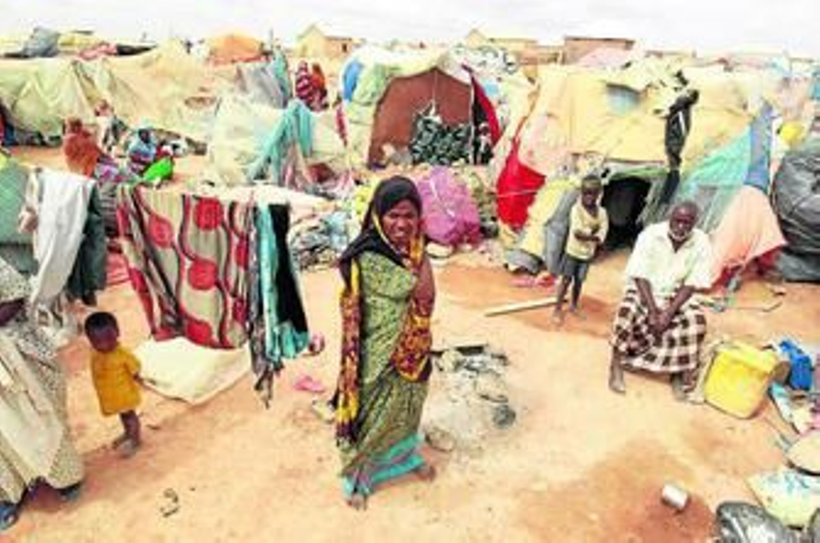 Campo de refugiados somalí en Galkayo.