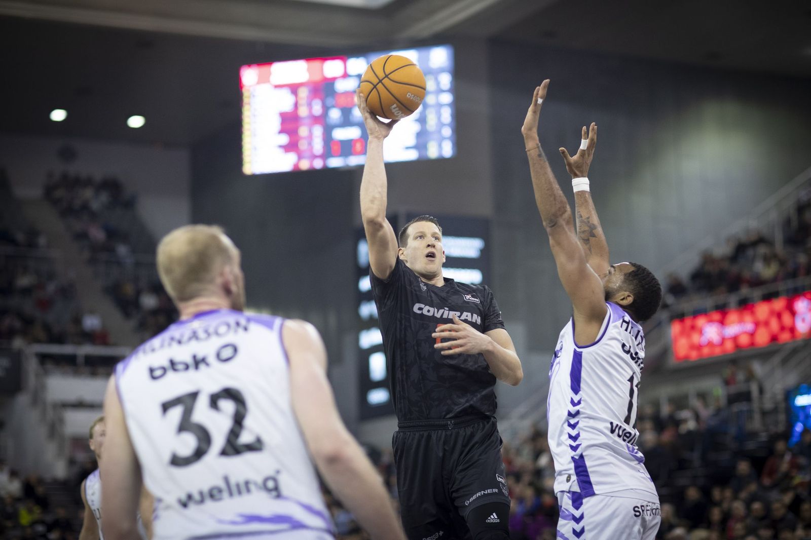 Bozic en el pasado partido ante el Surne Bilbao Basket