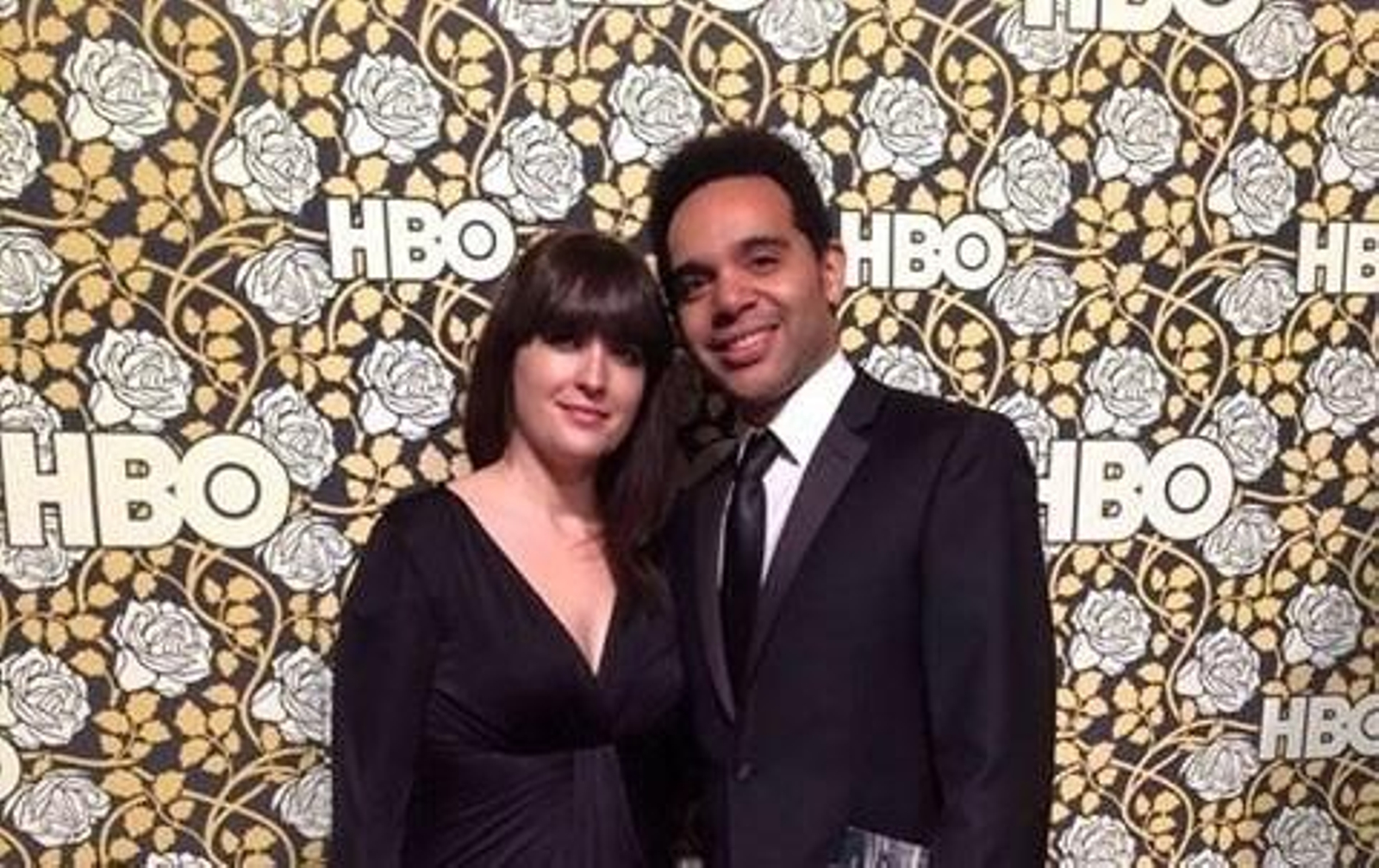 Anele Onyekwere, junto a su esposa, en una pasada entrega de galardones.