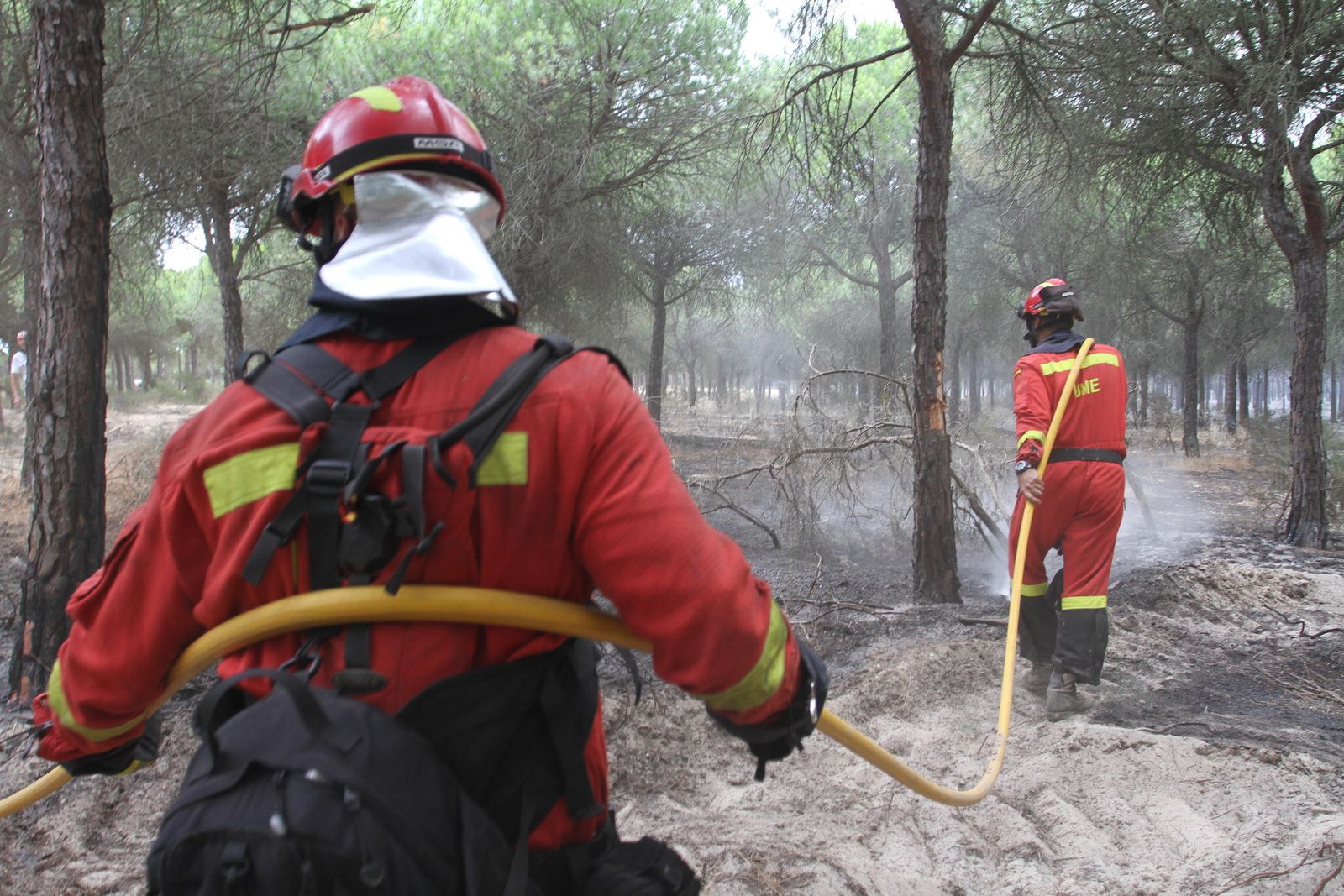 Las imágenes del incendio en Moguer y Mazagón