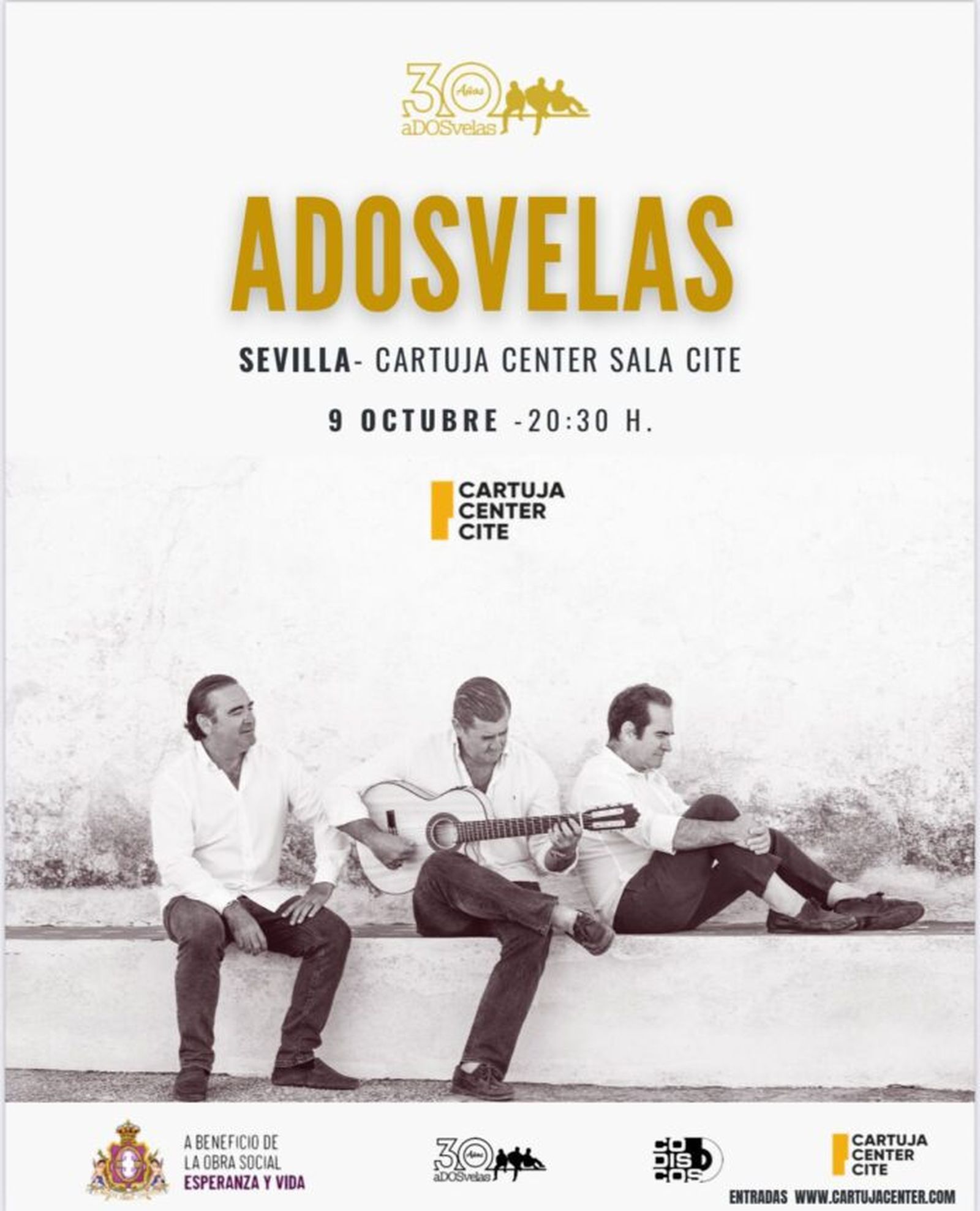 Cartel del concierto del grupo 'A dos velas'