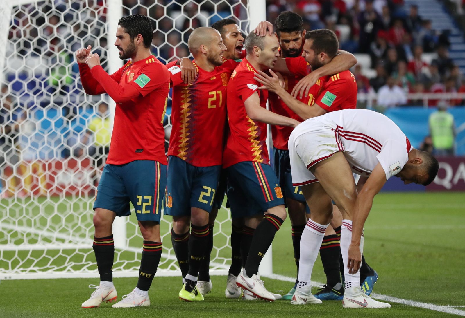 Las imágenes del España-Marruecos