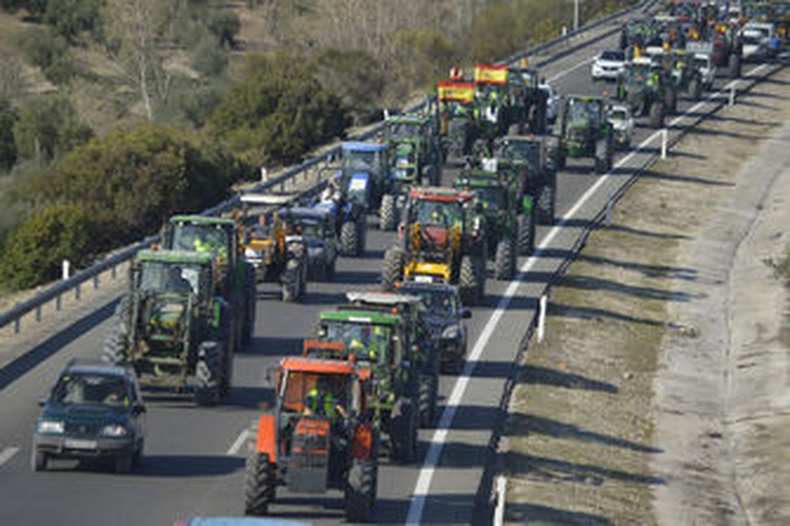Tractorada de Lucena en 2020.