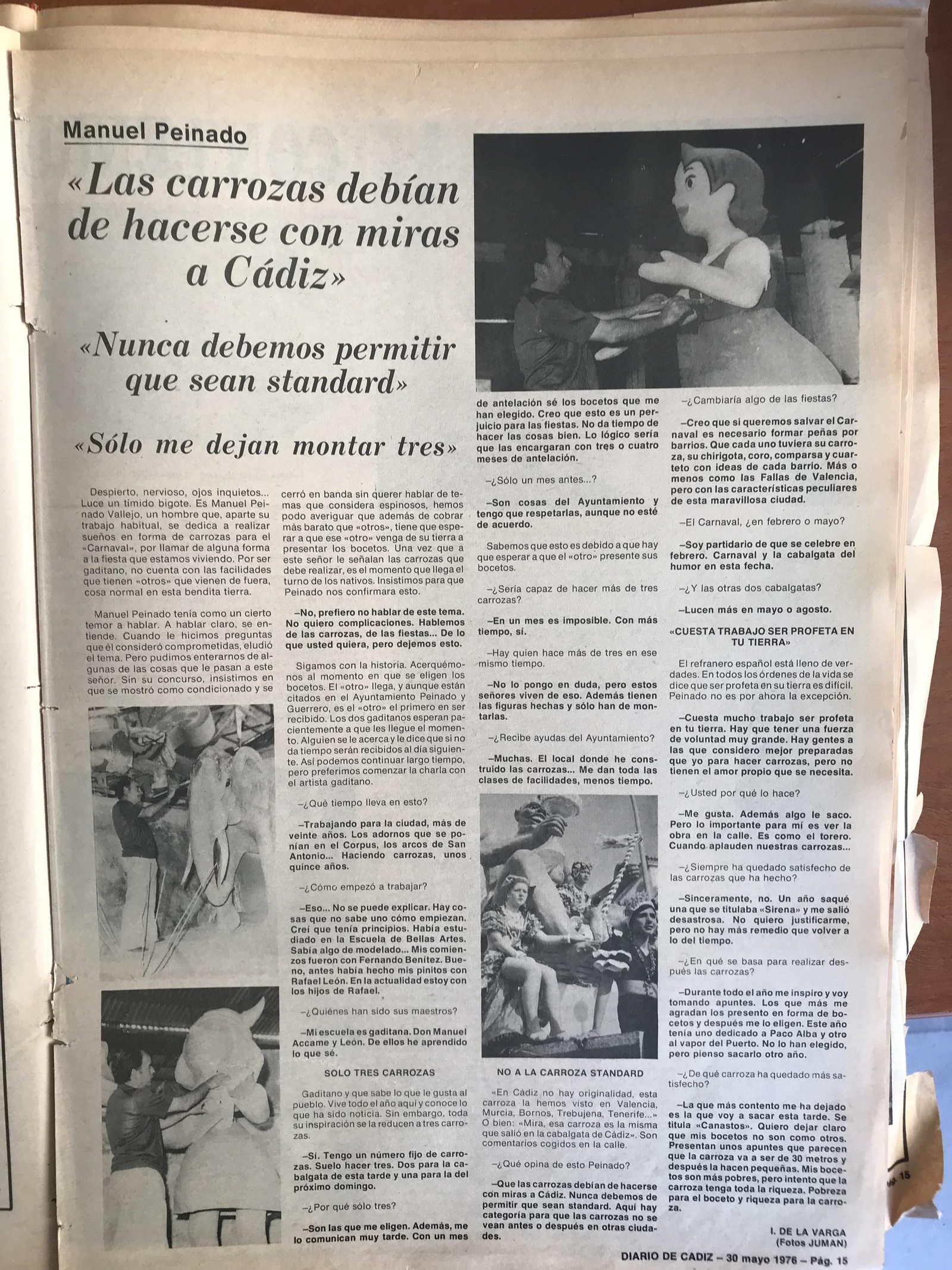 Recuerdos del Diario del Carnaval de 1976