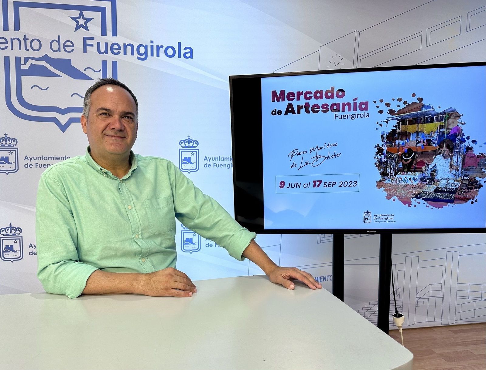 El concejal de Comercio, en la presentación.